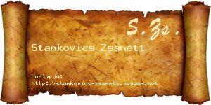 Stankovics Zsanett névjegykártya